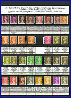 Specialised Machin Collection all machins issued 1971 2021 1150+ MNH stamps