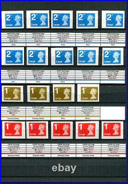Specialised Machin Collection of machins issued 1971 to 2020 1150+ MNH stamps