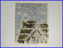 Stamp of Great Britain (21? 2d blue from 1875) N°57 rating 2500 obliterated