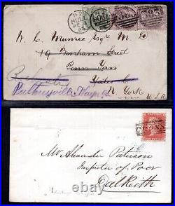 Uk Great Britain 1862-1880 Collection Of 9 Postal History Covers