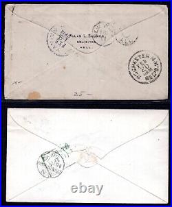 Uk Great Britain 1862-1880 Collection Of 9 Postal History Covers