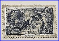 Uk gb GREAT BRITAIN # 224 Sea Horse 10 Shilling stamp