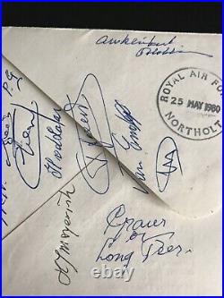 VERY RARE RAF / RAFES Cover Secret Army in Louvain WW2, Signed x 12 Resistance