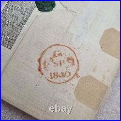 Vintage 2x 1840 1d Mulready Envelopes One Penny John Thompson