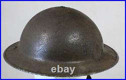 WW2 British'Brodie' Helmet, dated 1940 F&L stamped, with liner and chinstrap