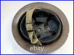 WW2 British'Brodie' Helmet, dated 1940 F&L stamped, with liner and chinstrap