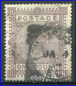 Weeda Great Britain 92 VF used? 1 high value, filled in perfin, rare! CV $17,500
