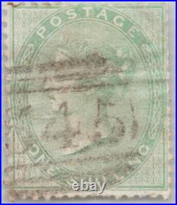 ZAYIX Great Britain 28a Used 45 postmark 1sh pale green Victoria 080922S07