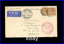 Zeppelin Sieger 260 1934 4th South America Flight Great Britain Treaty Dispatch